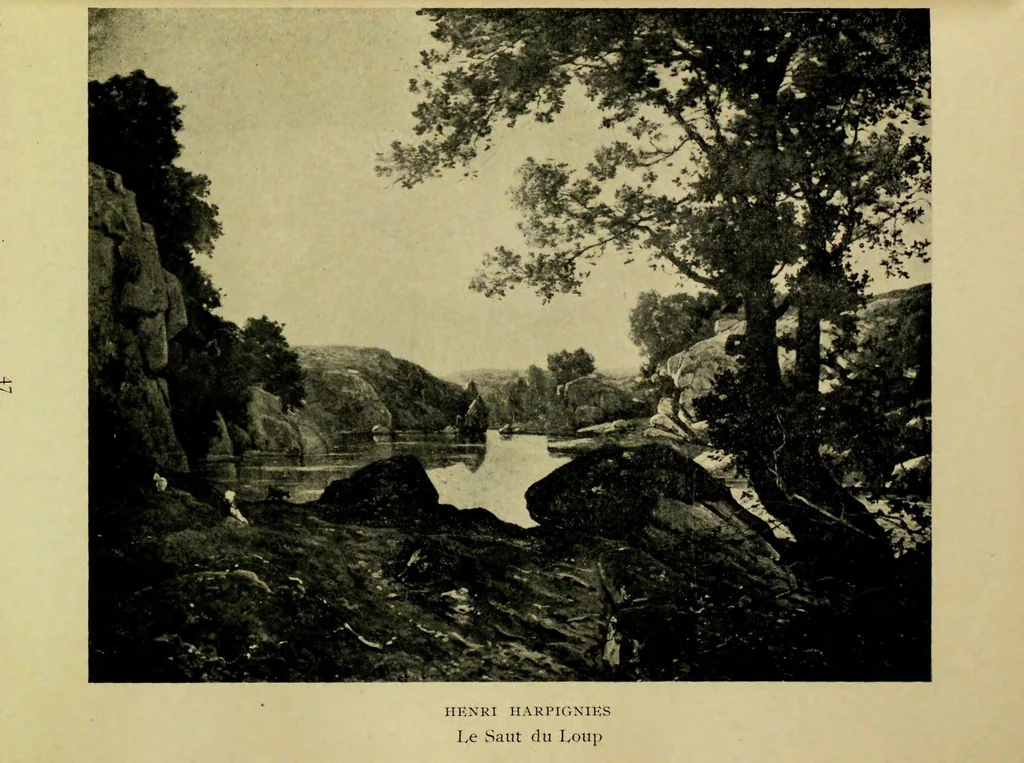 An illustration from Catalogue of an exhibition of paintings and sculpture from the Luxembourg Museum, Paris, of objects of decorative art from Mobilier National, the Gobelins and the Sèvres manufactories, of paintings, sculpture, and prints by contributing French and Belgian artists : forming the art collection exhibited by the French government at the Panama-Pacific Exposition, 1915, 1918, leaf 54