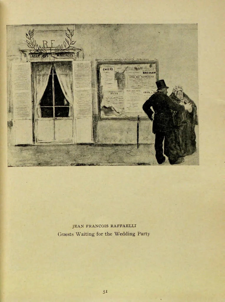 An illustration from Catalogue of an exhibition of paintings and sculpture from the Luxembourg Museum, Paris, of objects of decorative art from Mobilier National, the Gobelins and the Sèvres manufactories, of paintings, sculpture, and prints by contributing French and Belgian artists : forming the art collection exhibited by the French government at the Panama-Pacific Exposition, 1915, 1918, leaf 58