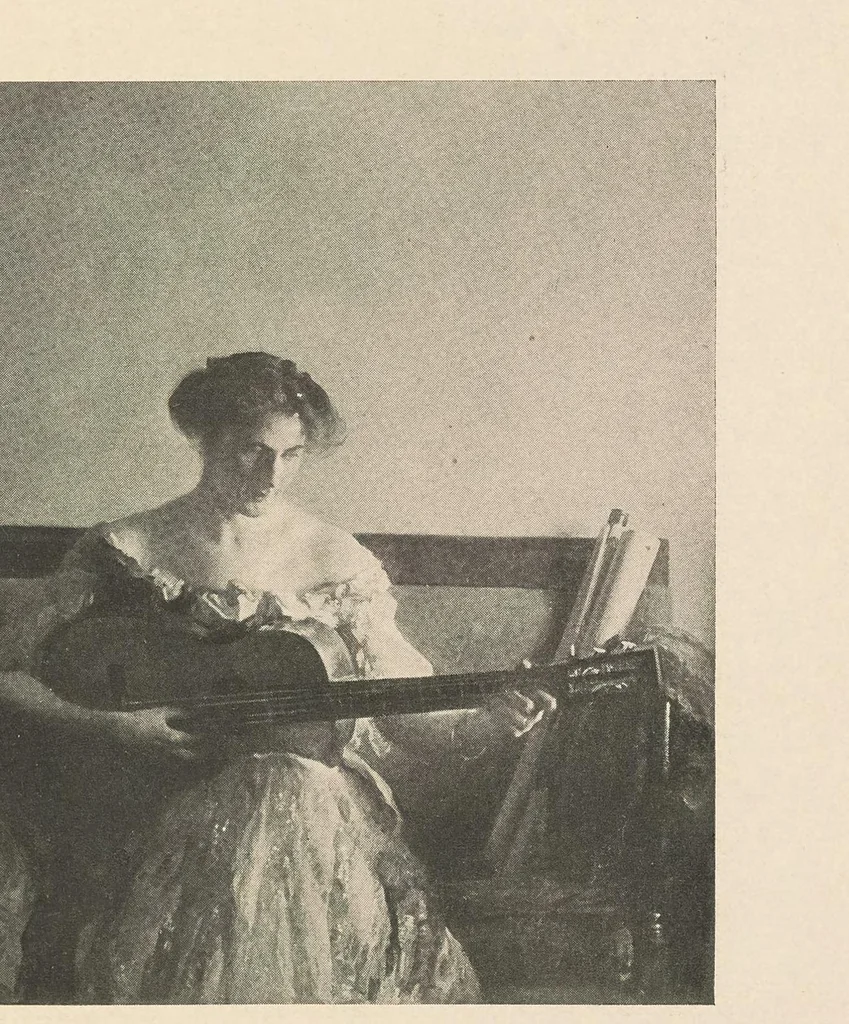 An illustration from Catalogue of the exhibition of paintings by Ten American painters, April 11 to May 3, 1908, 1908, leaf 21