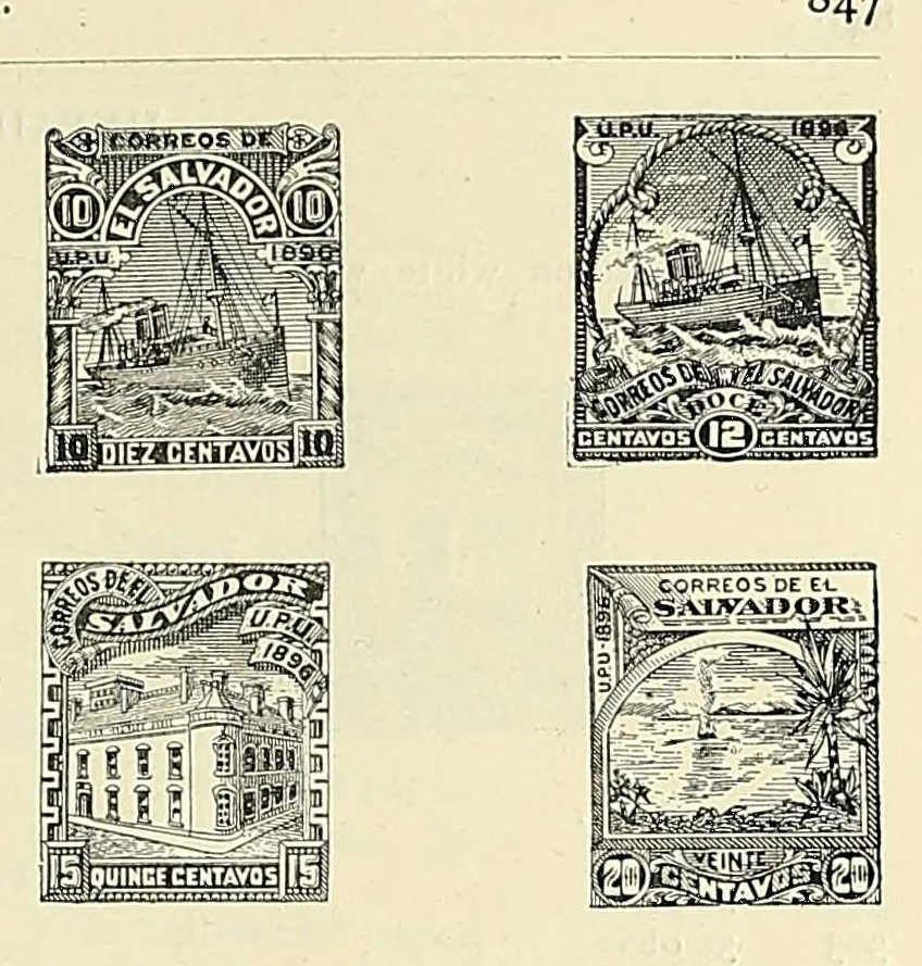 An illustration from A catalogue for advanced collectors of postage stamps, stamped envelopes and wrappers;, 1890, leaf 21
