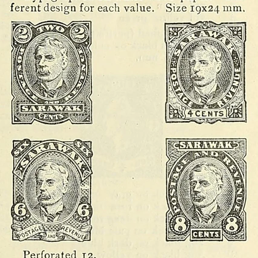 An illustration from A catalogue for advanced collectors of postage stamps, stamped envelopes and wrappers;, 1890, leaf 33
