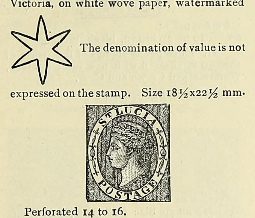 An illustration from A catalogue for advanced collectors of postage stamps, stamped envelopes and wrappers;, 1890, leaf 7