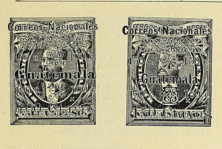 An illustration from A catalogue for advanced collectors of postage stamps, stamped envelopes and wrappers;, 1890, leaf 53