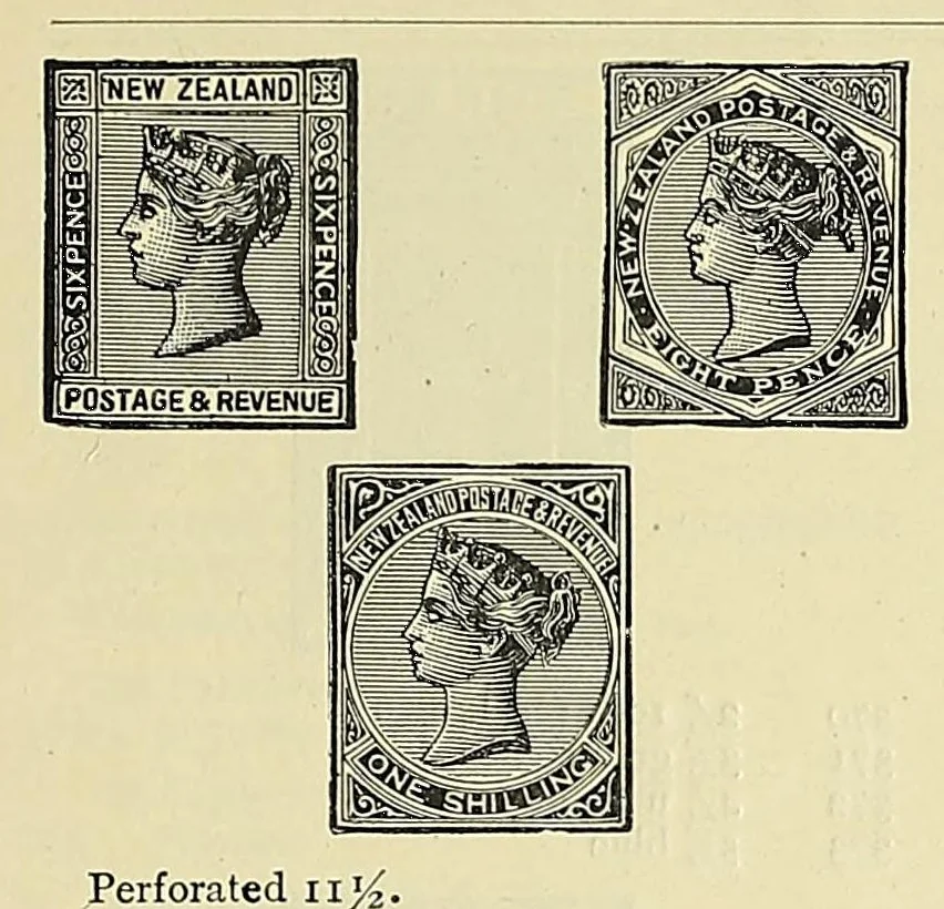 An illustration from A catalogue for advanced collectors of postage stamps, stamped envelopes and wrappers;, 1890, leaf 49