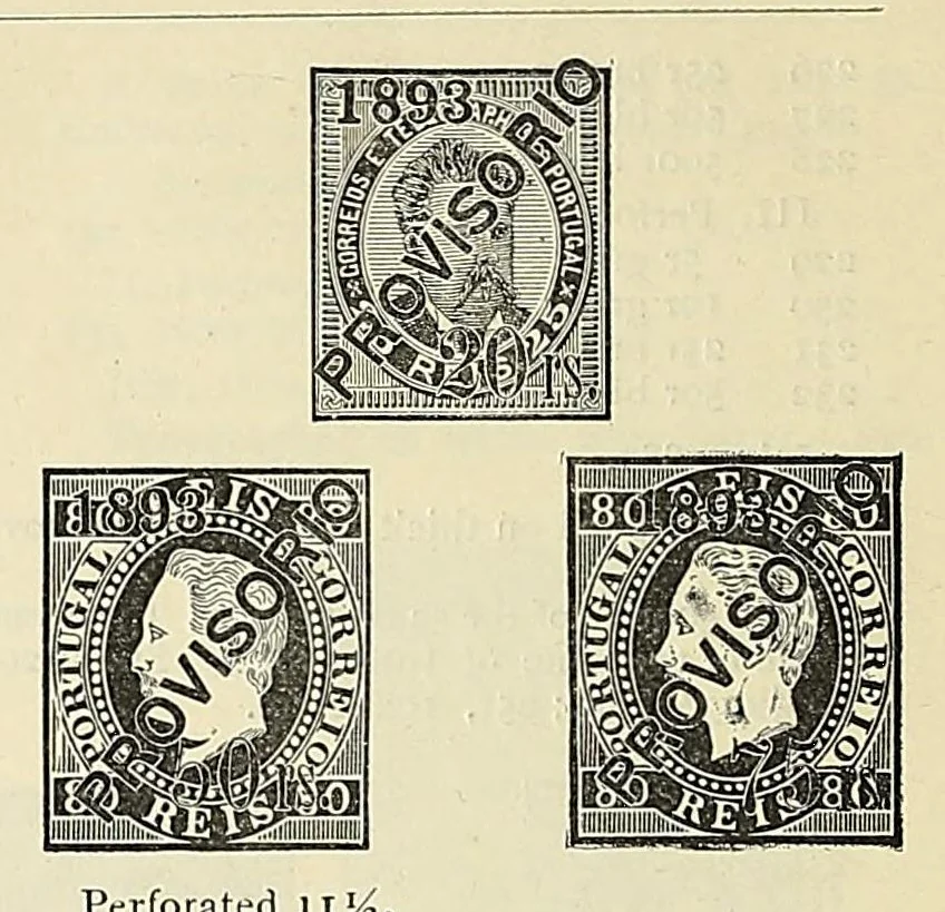 An illustration from A catalogue for advanced collectors of postage stamps, stamped envelopes and wrappers;, 1890, leaf 40