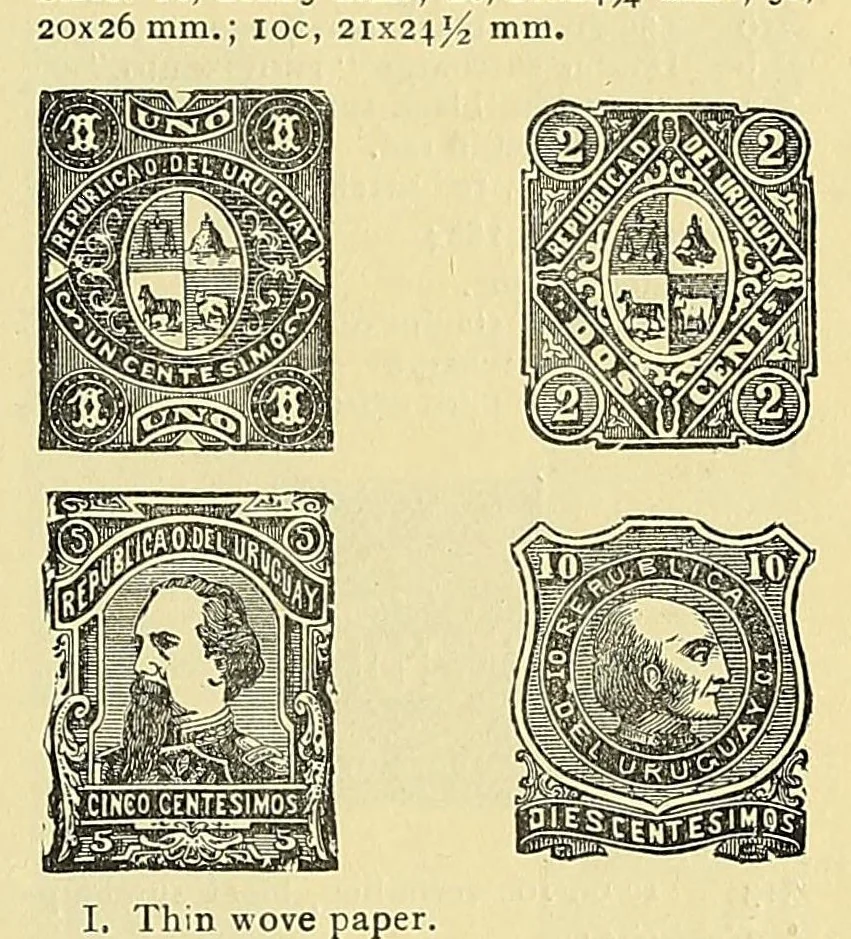 An illustration from A catalogue for advanced collectors of postage stamps, stamped envelopes and wrappers;, 1890, leaf 7