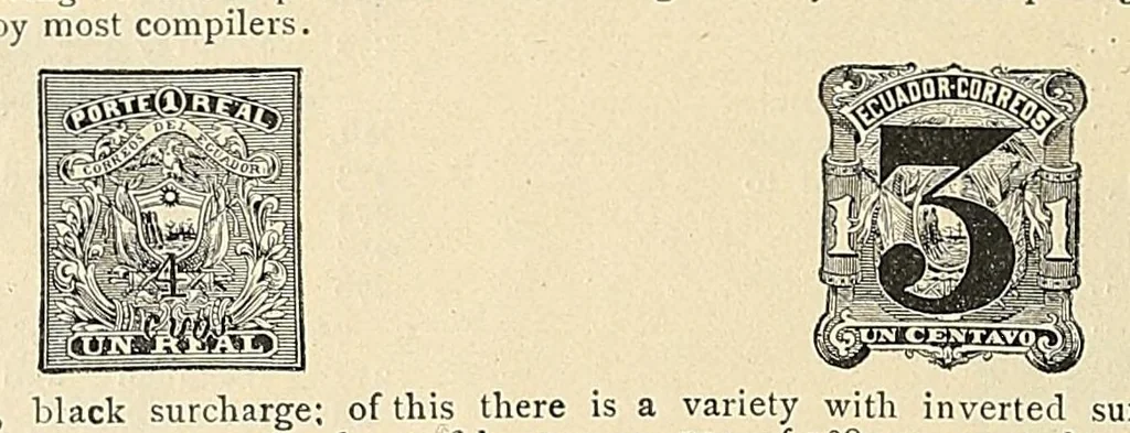 An illustration from A catalogue for advanced collectors of postage stamps, stamped envelopes and wrappers;, 1890, leaf 40