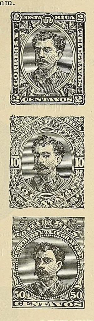 An illustration from A catalogue for advanced collectors of postage stamps, stamped envelopes and wrappers;, 1890, leaf 5
