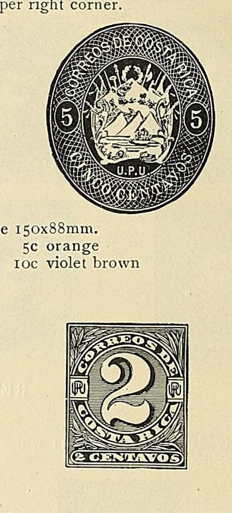 An illustration from A catalogue for advanced collectors of postage stamps, stamped envelopes and wrappers;, 1890, leaf 6