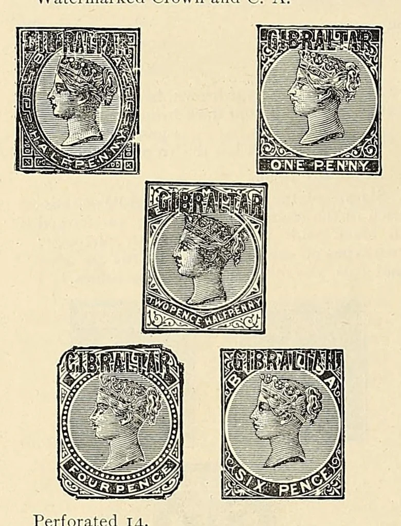 An illustration from A catalogue for advanced collectors of postage stamps, stamped envelopes and wrappers;, 1890, leaf 48