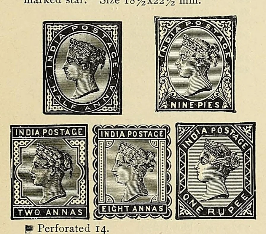 An illustration from A catalogue for advanced collectors of postage stamps, stamped envelopes and wrappers;, 1890, leaf 25