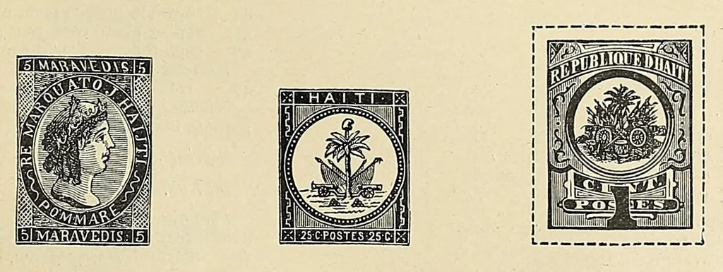 An illustration from A catalogue for advanced collectors of postage stamps, stamped envelopes and wrappers;, 1890, leaf 7