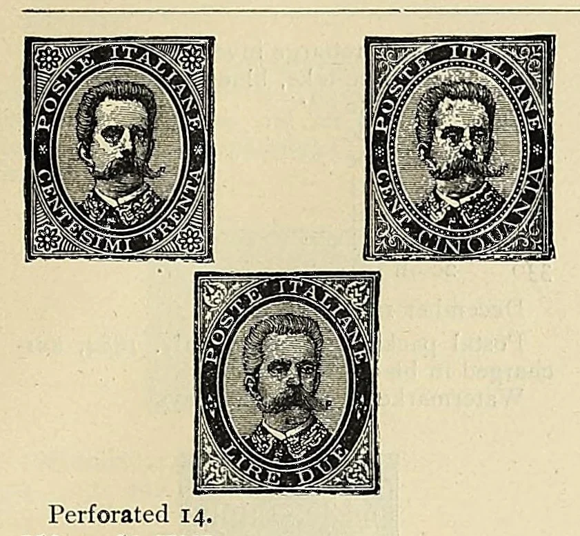 An illustration from A catalogue for advanced collectors of postage stamps, stamped envelopes and wrappers;, 1890, leaf 75