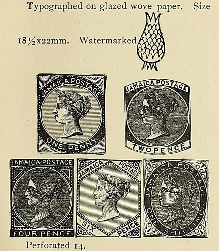 An illustration from A catalogue for advanced collectors of postage stamps, stamped envelopes and wrappers;, 1890, leaf 79
