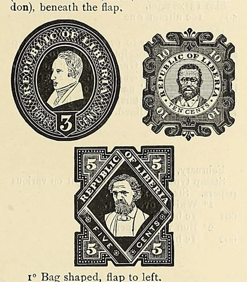 An illustration from A catalogue for advanced collectors of postage stamps, stamped envelopes and wrappers;, 1890, leaf 21