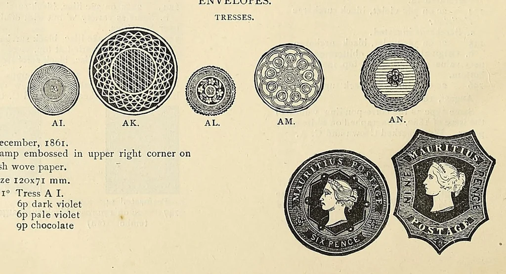 An illustration from A catalogue for advanced collectors of postage stamps, stamped envelopes and wrappers;, 1890, leaf 44