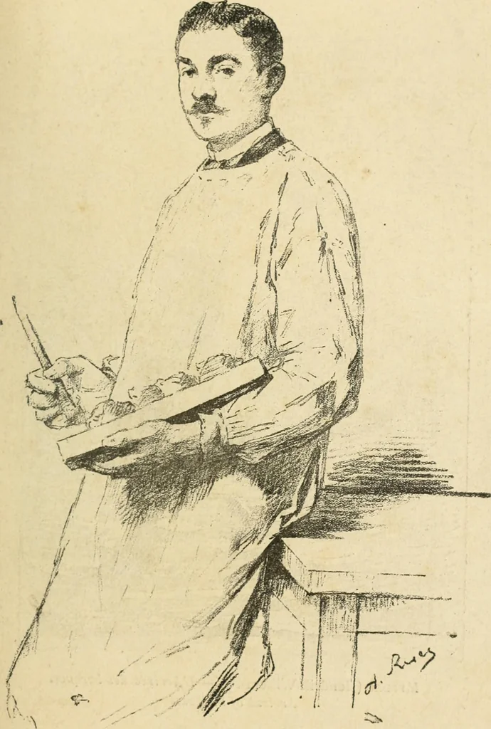 An illustration from Catalogue illustré des ouvrages de peinture, sculpture et gravure, 1890, leaf 100