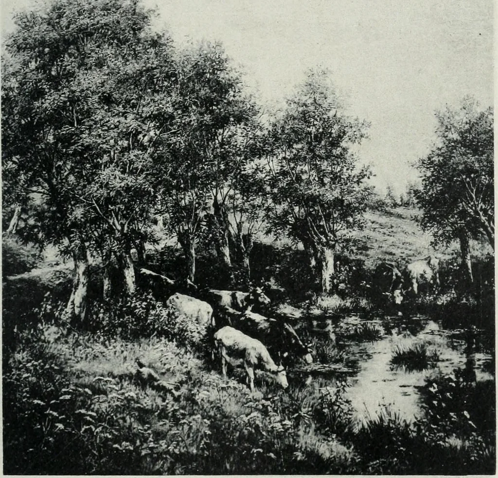 An illustration from Catalogue illustré de l'Exposition internationale de Bruxelles. Beaux-arts, 1897, leaf 98