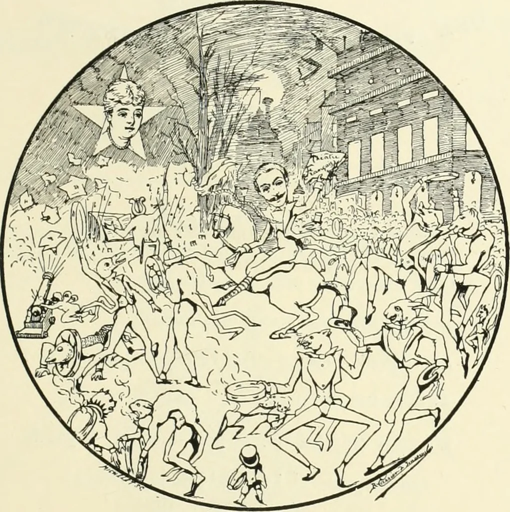 An illustration from Catalogue illustré de l'exposition des arts incohérents, 1884, leaf 126