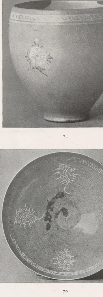 An illustration from Catalogue of the Le Blond collection of Corean pottery, 1918, leaf 84