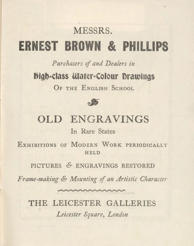 An illustration from Catalogue of the Mortimer Menpes collection of etchings, dry points and lithographs, by J. McNeill Whistler, exhibited at the Leicester Galleries, Leicester Square, London, 1903, leaf 39