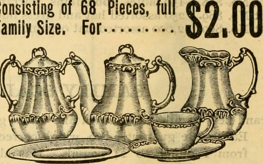 An illustration from Catalogue no. 96 : dry goods, clothing, boots and shoes, hats and caps, ladies' and gents' furnishing goods, crockery, etc., etc., bought at sheriffs', receivers', and trustees' sales., 1899, leaf 33
