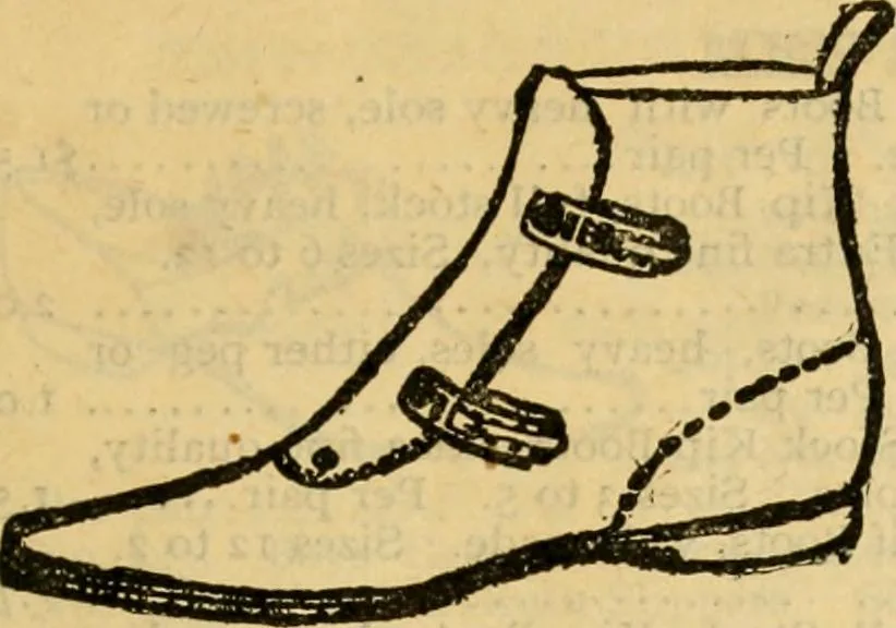 An illustration from Catalogue no. 96 : dry goods, clothing, boots and shoes, hats and caps, ladies' and gents' furnishing goods, crockery, etc., etc., bought at sheriffs', receivers', and trustees' sales., 1899, leaf 58