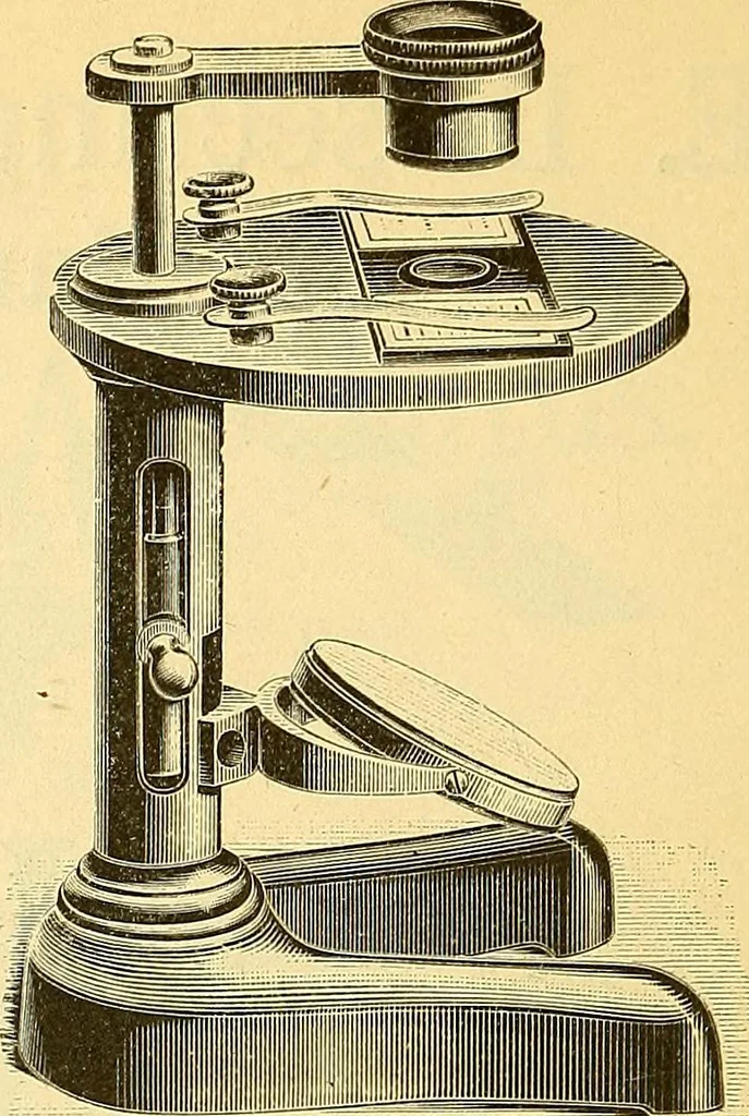 An illustration from Catalogue Nr. 35 of microscopes and accessory apparatus, 1894, leaf 47