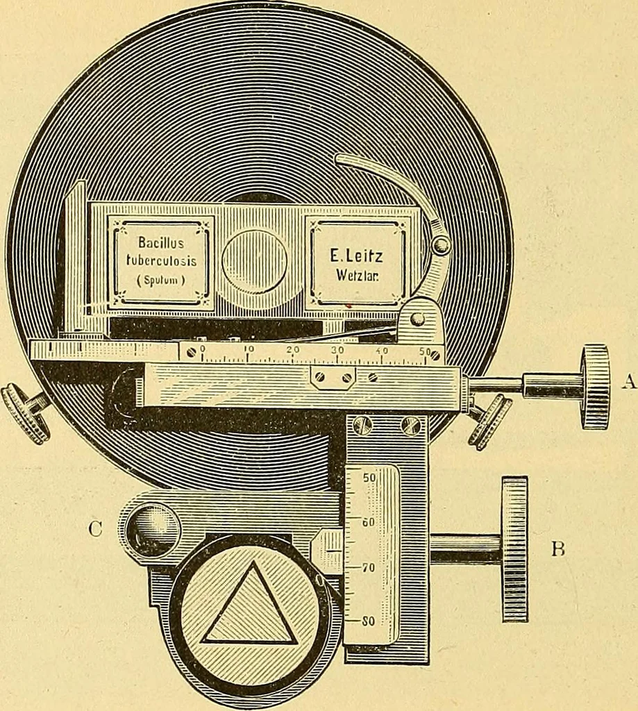 An illustration from Catalogue Nr. 35 of microscopes and accessory apparatus, 1894, leaf 57