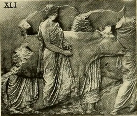 An illustration from Catalogue of plaster reproductions from antique, medieval and modern sculpture : subjects suitable for schools, libraries, and homes., 1911, leaf 100