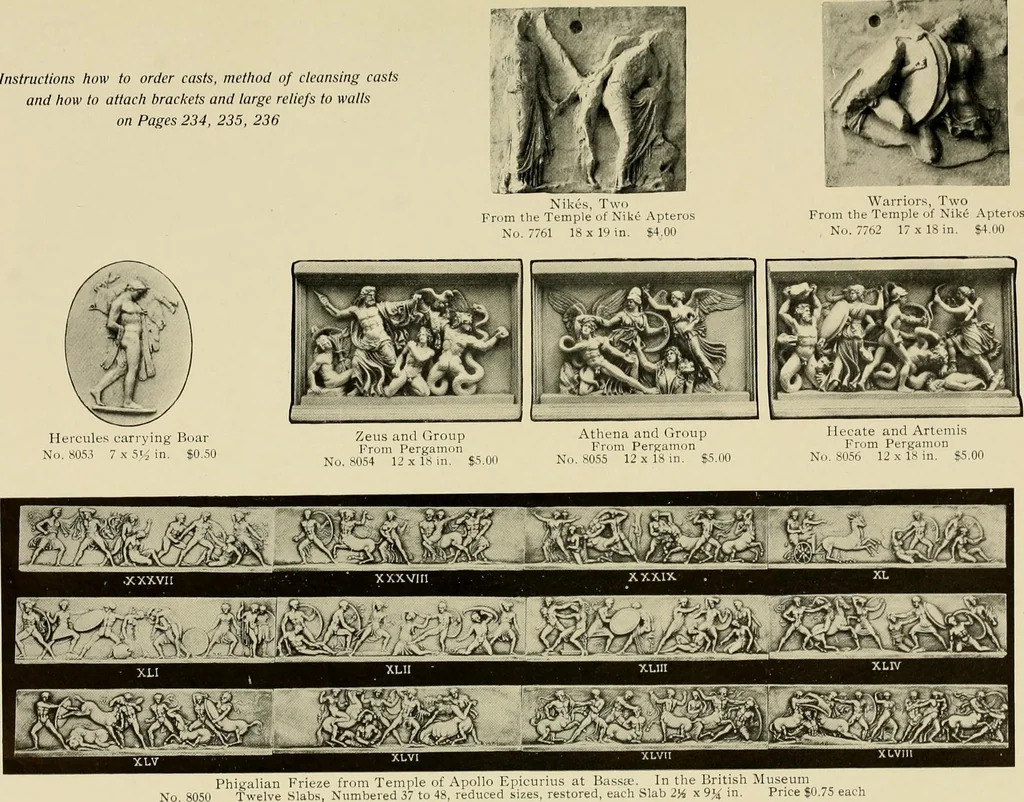 An illustration from Catalogue of plaster reproductions from antique, medieval and modern sculpture : subjects suitable for schools, libraries, and homes., 1911, leaf 112