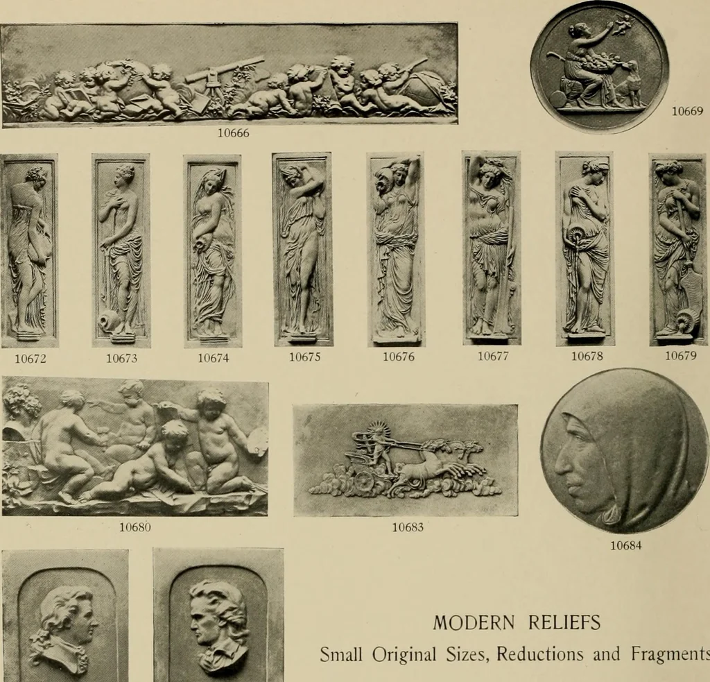 An illustration from Catalogue of plaster reproductions from antique, medieval and modern sculpture : subjects suitable for schools, libraries, and homes., 1911, leaf 141