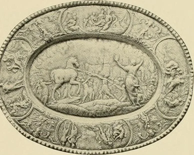 An illustration from Catalogue of plaster reproductions from antique, medieval and modern sculpture : subjects suitable for schools, libraries, and homes., 1911, leaf 156