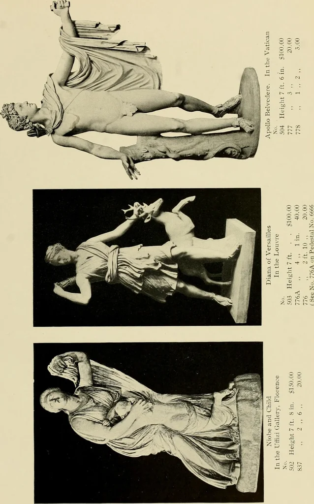An illustration from Catalogue of plaster reproductions from antique, medieval and modern sculpture : subjects suitable for schools, libraries, and homes., 1911, leaf 16