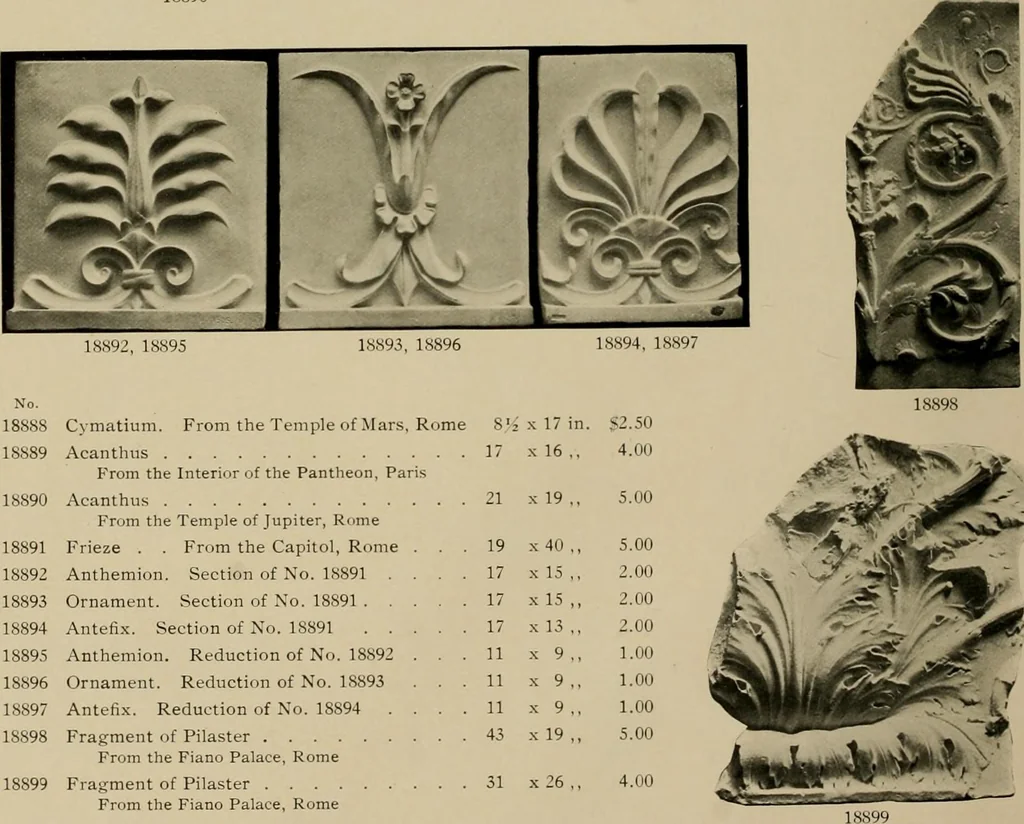 An illustration from Catalogue of plaster reproductions from antique, medieval and modern sculpture : subjects suitable for schools, libraries, and homes., 1911, leaf 209
