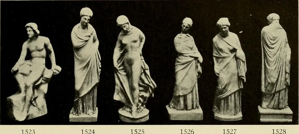 An illustration from Catalogue of plaster reproductions from antique, medieval and modern sculpture : subjects suitable for schools, libraries, and homes., 1911, leaf 38