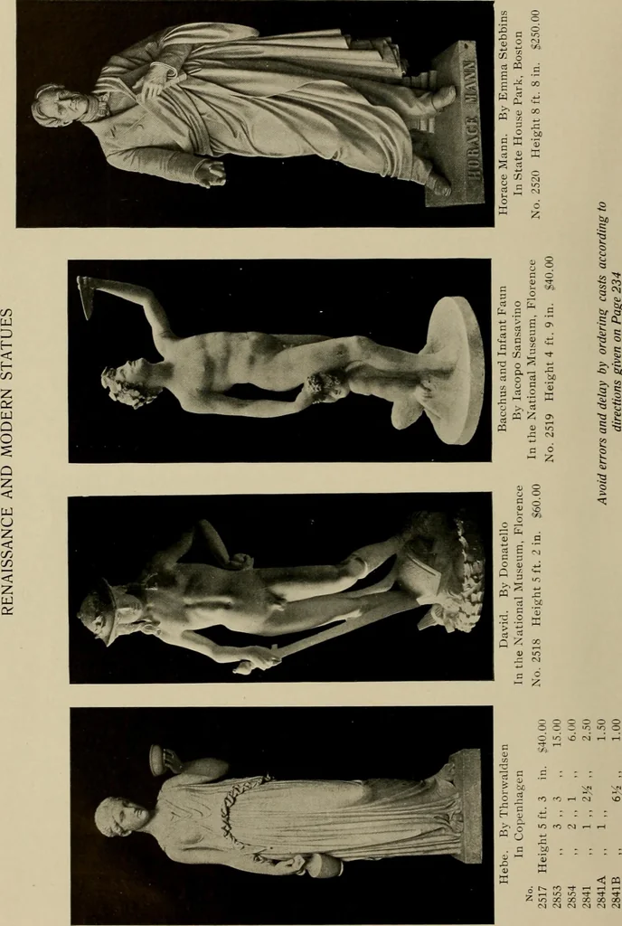 An illustration from Catalogue of plaster reproductions from antique, medieval and modern sculpture : subjects suitable for schools, libraries, and homes., 1911, leaf 47