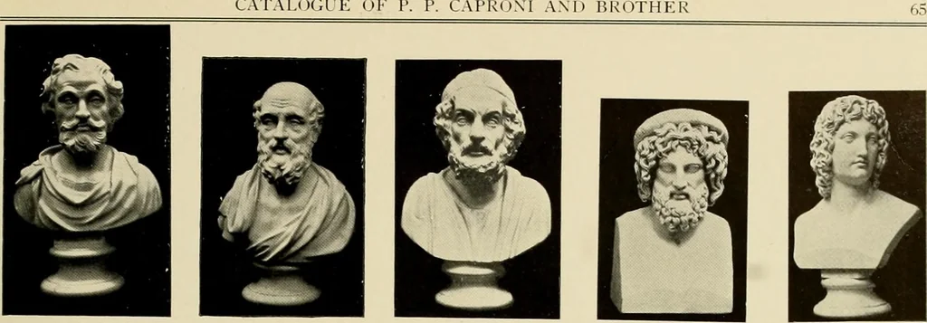An illustration from Catalogue of plaster reproductions from antique, medieval and modern sculpture : subjects suitable for schools, libraries, and homes., 1911, leaf 70