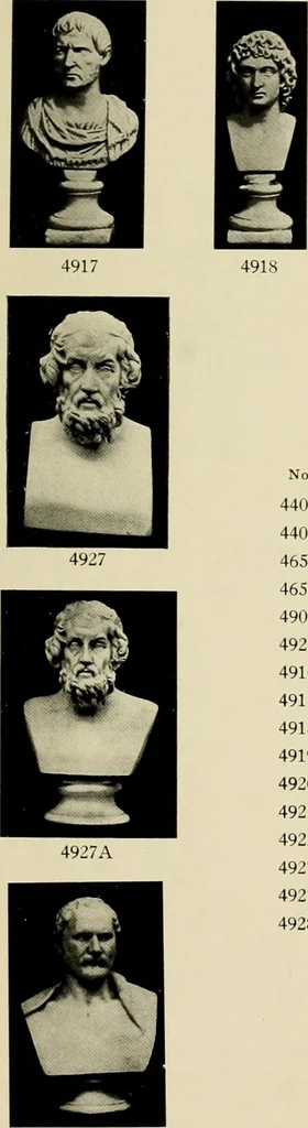 An illustration from Catalogue of plaster reproductions from antique, medieval and modern sculpture : subjects suitable for schools, libraries, and homes., 1911, leaf 70