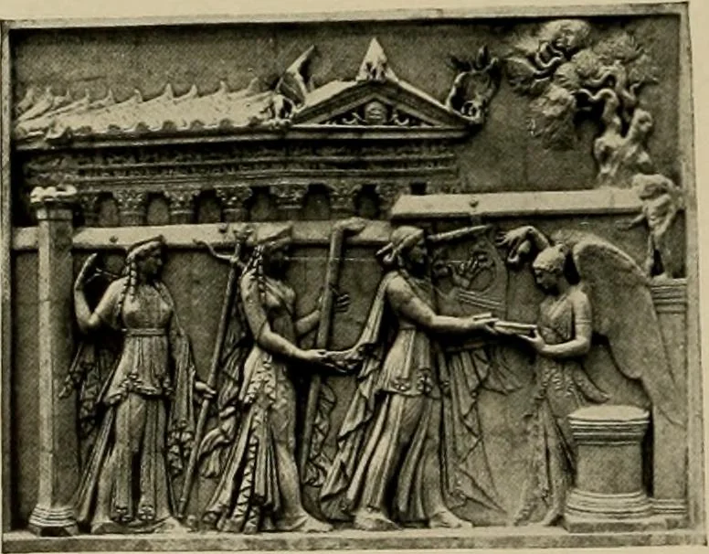 An illustration from Catalogue of plaster reproductions from antique, medieval and modern sculpture : subjects suitable for schools, libraries, and homes., 1911, leaf 97