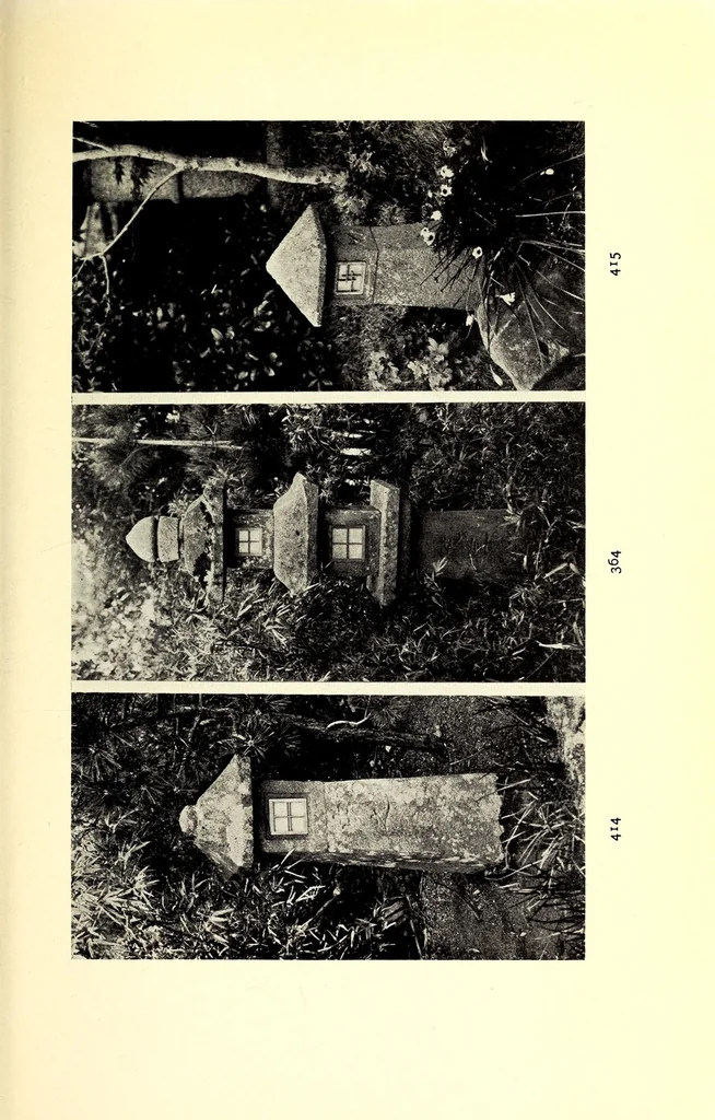 An illustration from Catalogue of ancient and medieval pewters of China and Japan, old wood carvings, rare helmets & famous blades also stone garden ornaments and other objects of interest : gathered on a recent visit to Japan by Bunkio Matsuki, 1905, leaf 121