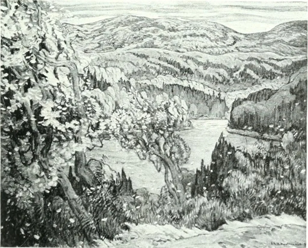 An illustration from Catalogue of the Fiftieth annual exhibition of the Ontario Society of Artists, 1922, leaf 28
