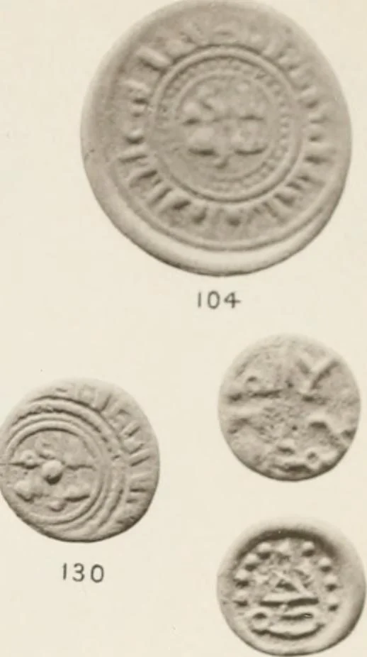 An illustration from Catalogue of Arabic glass weights in the British Museum, 1891, leaf 178