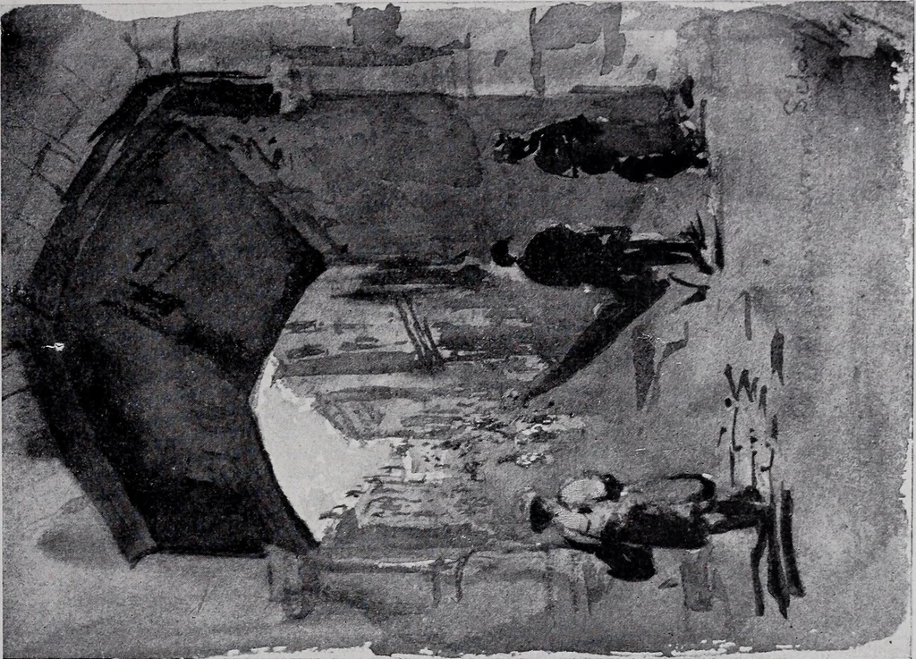 An illustration from Catalogue of the architectural exhibition, Boston Architectural Club and Boston Society of Architects: St. Botolph Club, 2 Newbury Street, from May 22nd to June 3rd, 1899, 1899, leaf 104