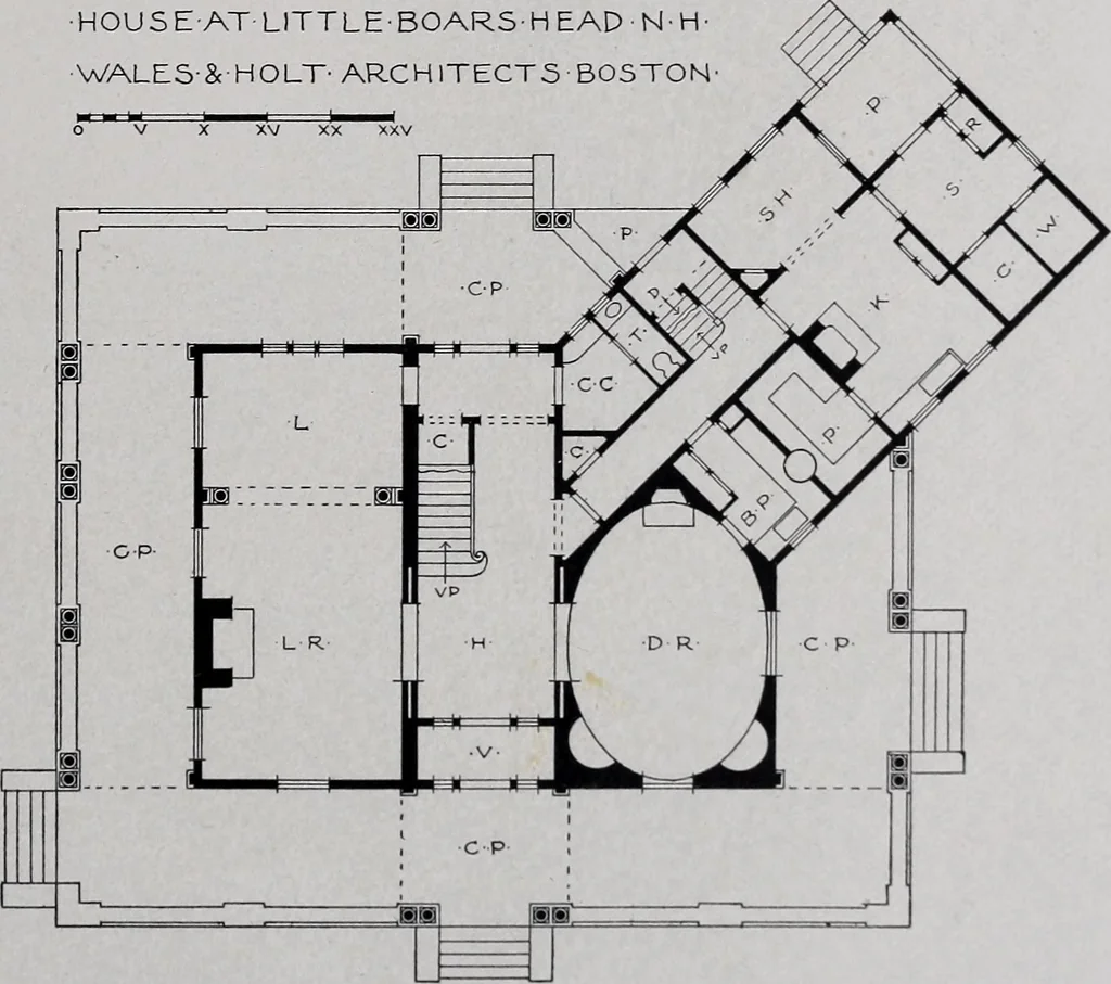An illustration from Catalogue of the architectural exhibition, Boston Architectural Club and Boston Society of Architects: St. Botolph Club, 2 Newbury Street, from May 22nd to June 3rd, 1899, 1899, leaf 112