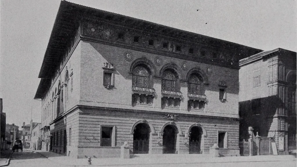 An illustration from Catalogue of the architectural exhibition, Boston Architectural Club and Boston Society of Architects: St. Botolph Club, 2 Newbury Street, from May 22nd to June 3rd, 1899, 1899, leaf 122
