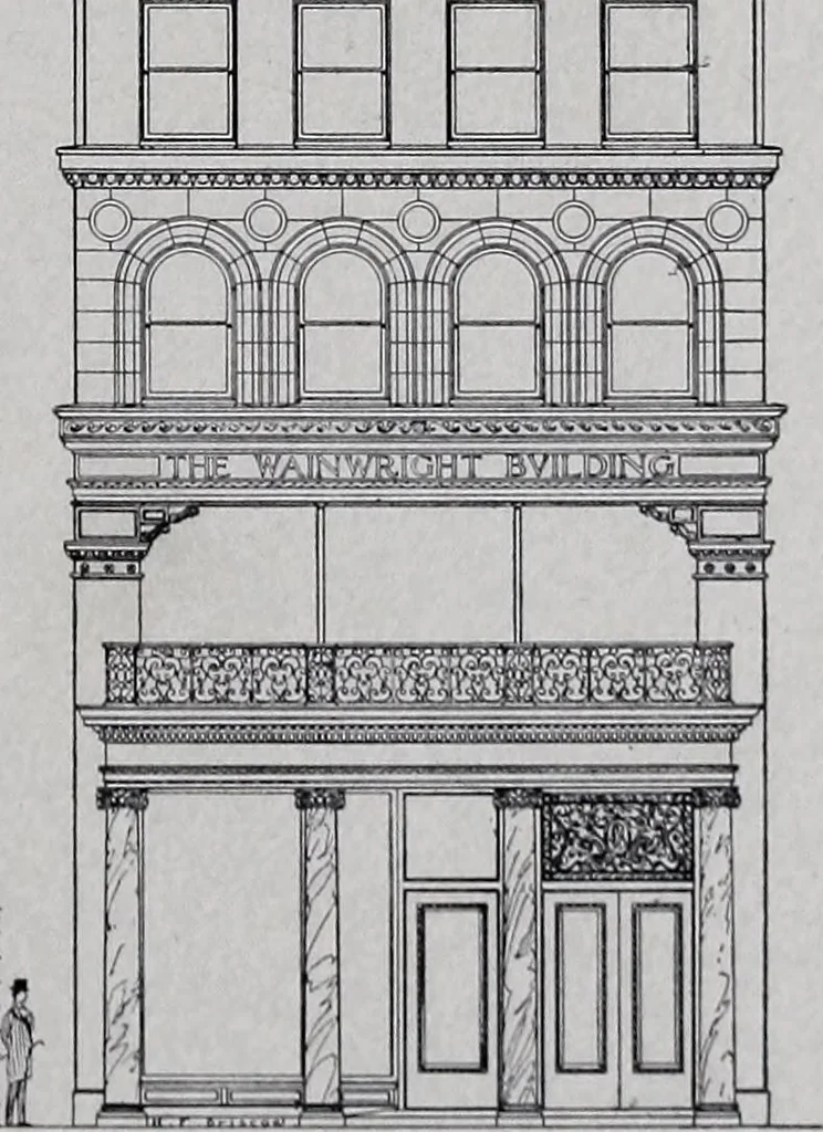 An illustration from Catalogue of the architectural exhibition, Boston Architectural Club and Boston Society of Architects: St. Botolph Club, 2 Newbury Street, from May 22nd to June 3rd, 1899, 1899, leaf 124