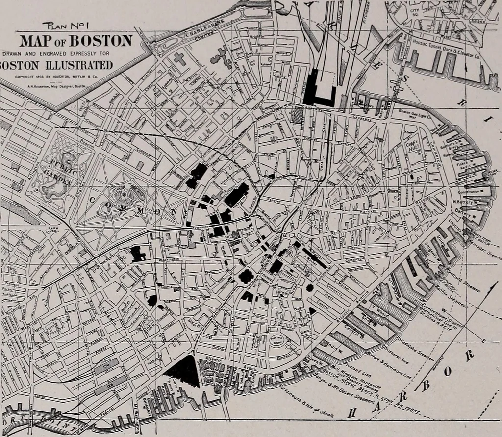An illustration from Catalogue of the architectural exhibition, Boston Architectural Club and Boston Society of Architects: St. Botolph Club, 2 Newbury Street, from May 22nd to June 3rd, 1899, 1899, leaf 13