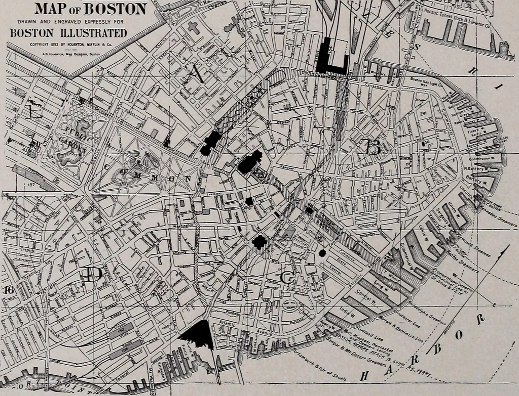An illustration from Catalogue of the architectural exhibition, Boston Architectural Club and Boston Society of Architects: St. Botolph Club, 2 Newbury Street, from May 22nd to June 3rd, 1899, 1899, leaf 13