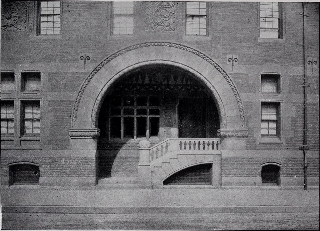 An illustration from Catalogue of the architectural exhibition, Boston Architectural Club and Boston Society of Architects: St. Botolph Club, 2 Newbury Street, from May 22nd to June 3rd, 1899, 1899, leaf 202